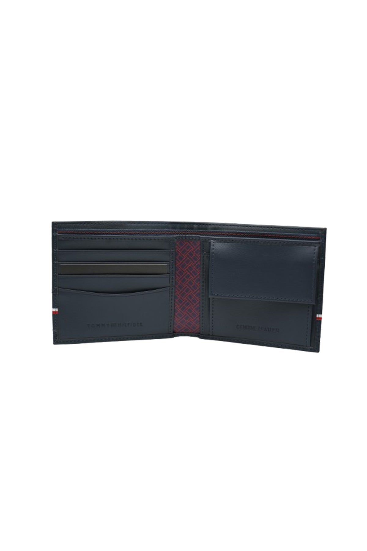Tommy Hilfiger Wallet is a one to face solid style covered in light/BLUE leather image 7