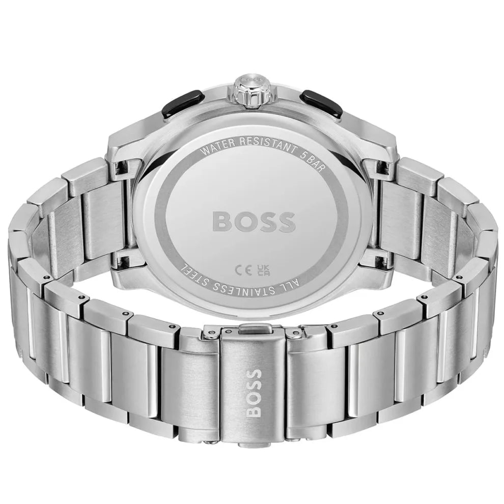 Hugo Boss Peak Men’s Chronograph Watch 1514191 – Black Dial, Silver Stainless Steel Strap