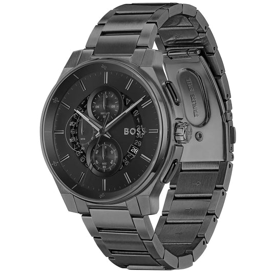 Hugo Boss Peak Men’s Chronograph Watch 1514192 – Black Dial, Black Stainless Steel Strap