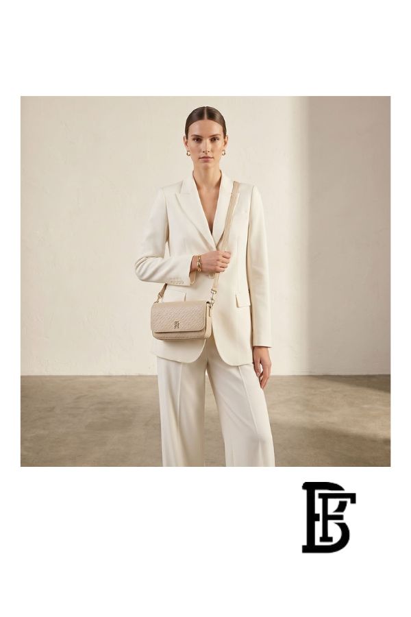 Tommy Hilfiger Women's Beige Leather Handbag AW0AW16008 – A stylish everyday shoulder bag image 2