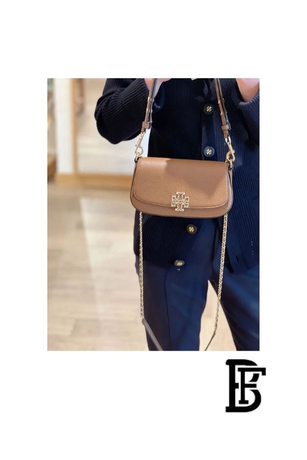 Tory Burch Brown Leather Women Handbag 138772 – Elegant Everyday Shoulder Bag image 13