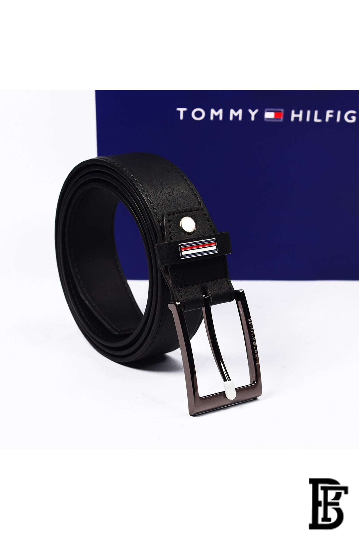 Black Tommy Hilfiger Leather Belt for Men image 1