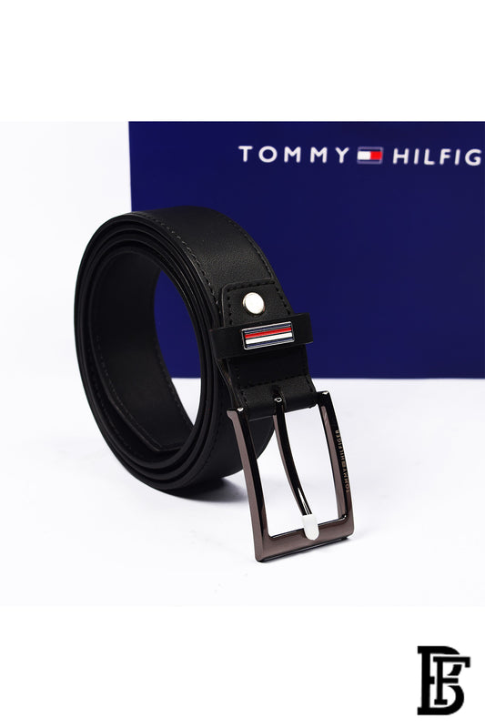 Black Tommy Hilfiger Leather Belt for Men image 1