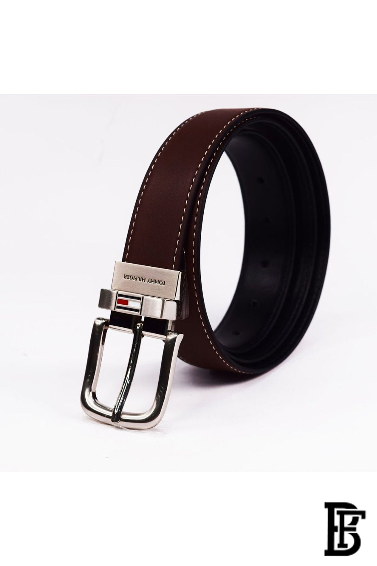tommy hilfiger Belt double face Brown & Black Genuine image 1