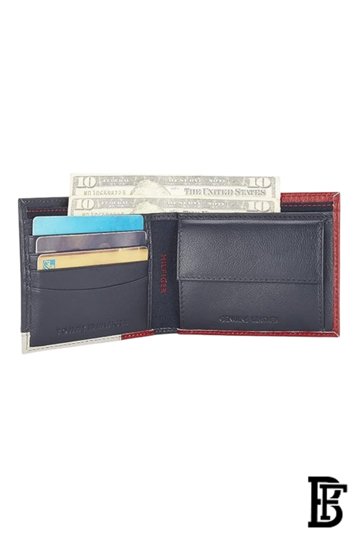 Tommy Hilfiger Red, White & Blue Leather Men's Wallet-wallet00123 image 6