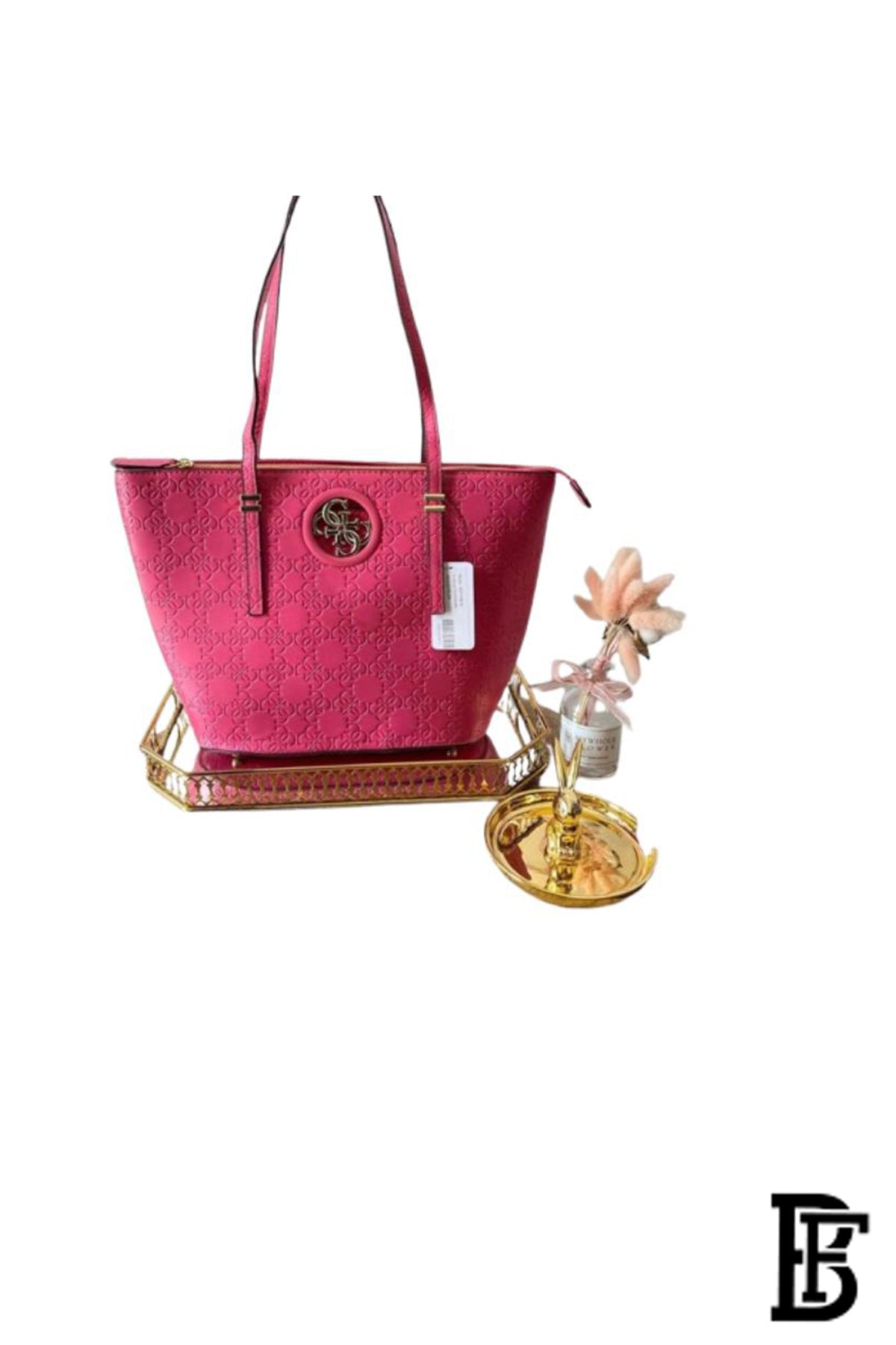 Guess women's handbag, large size - pink BAG0061 image 1
