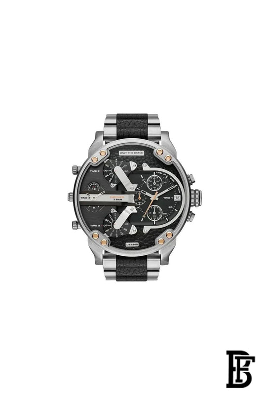 Diesel Two Tone Stainless Black dial Watch for Men's DZ7349 image 1
