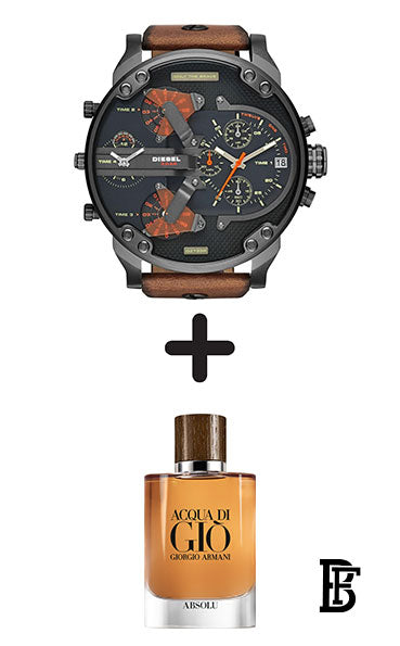 DIESEL Men's Mr.Daddy Water Resistant Chronograph Watch DZ7332 + Gift perfume Tester 30 ml image 1