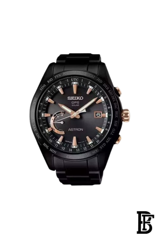 SEIKO Men's Hand Watch ASTRON Stainless Band, Black Dial SSE113J1 image 1