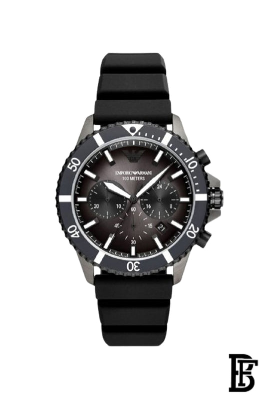 Emporio Armani Men's Chronograph Round Shape Silicone Strap Watch AR11515 image 1