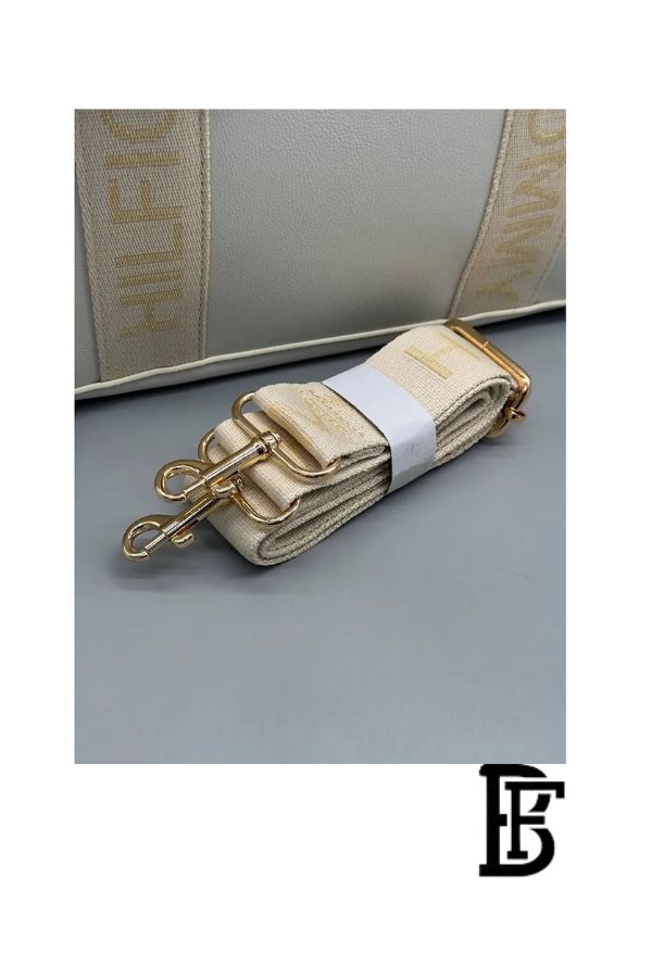 Tommy Hilfiger Beige Leather Women Handbag – Elegant Everyday Shoulder Bag image 9