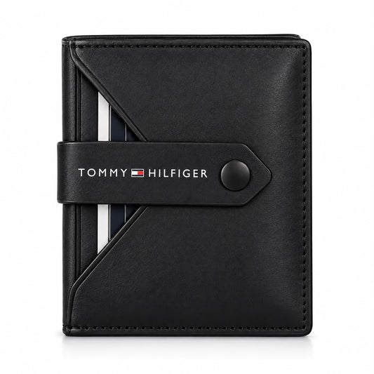 TOMMY GENUINE LEATHER SET WALLET, CH & CHAIN