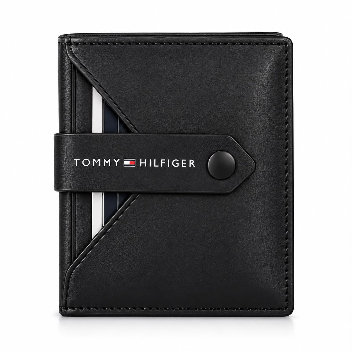 TOMMY GENUINE LEATHER SET WALLET, CH & CHAIN