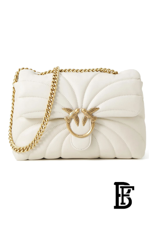 Pinko White Leather Women Handbag 100038A1Ex Z14Q – Elegant Everyday Shoulder Bag image 1