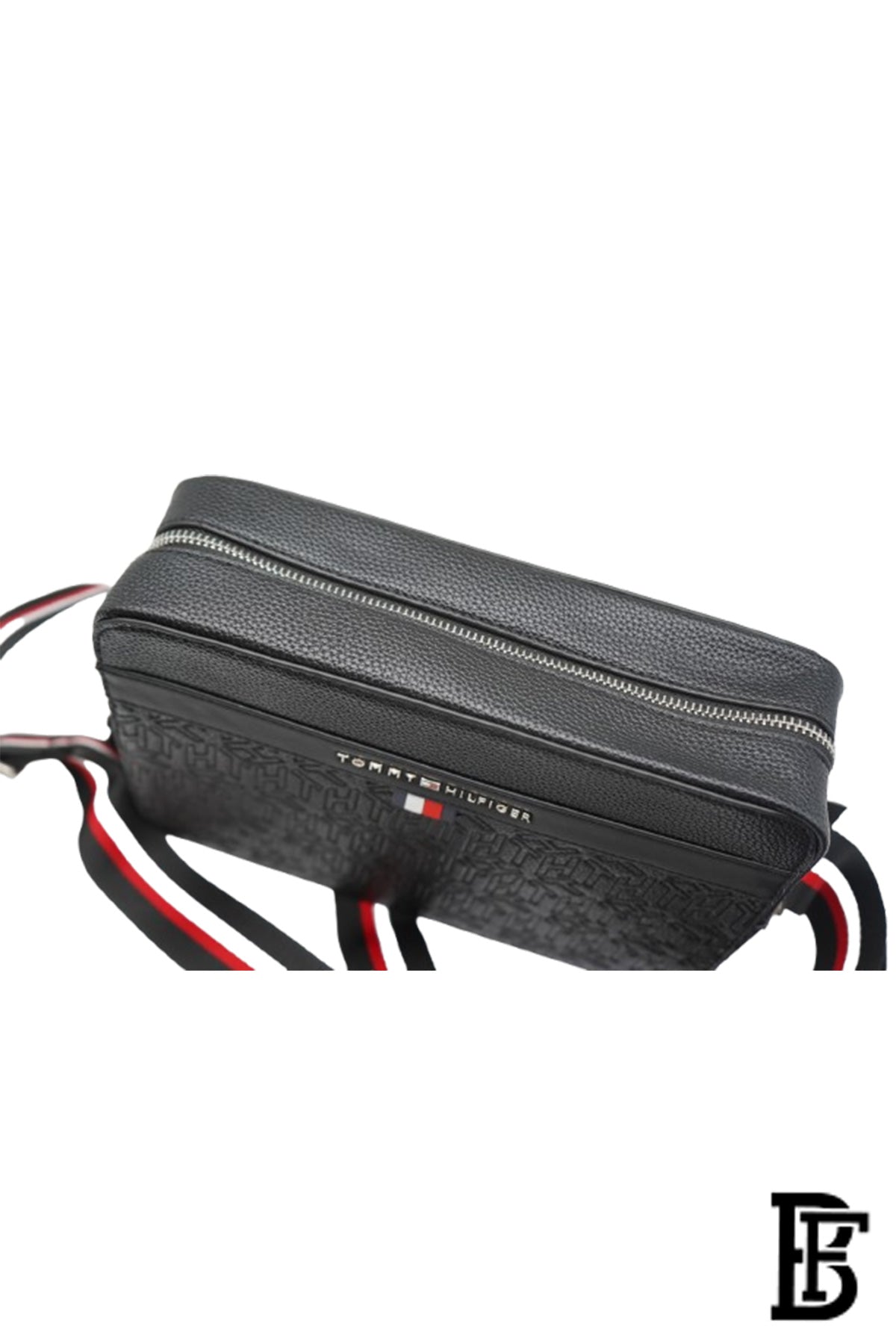 Black Leather Original Tommy Hilfiger Crossbody Messenger Bag For Men BAG000081 image 5