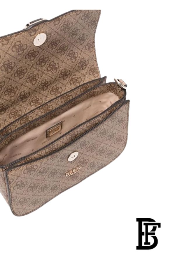 GUESS Orlina 4G Logo Mini Handbag for Women – Brown Crossbody Bag image 4