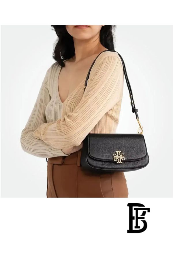 Tory Burch Black Leather Women Handbag 138772 001 – Elegant Everyday Shoulder Bag image 13