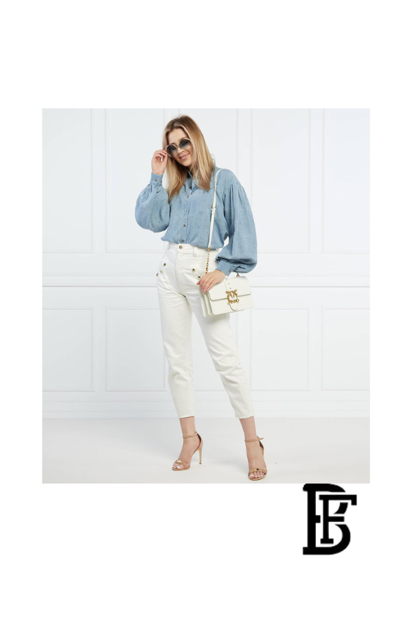 Pinko White Leather Women Handbag 7 Cl Pe 21 Pltt 1P228G Y6Xt – Elegant Everyday Shoulder Bag image 10