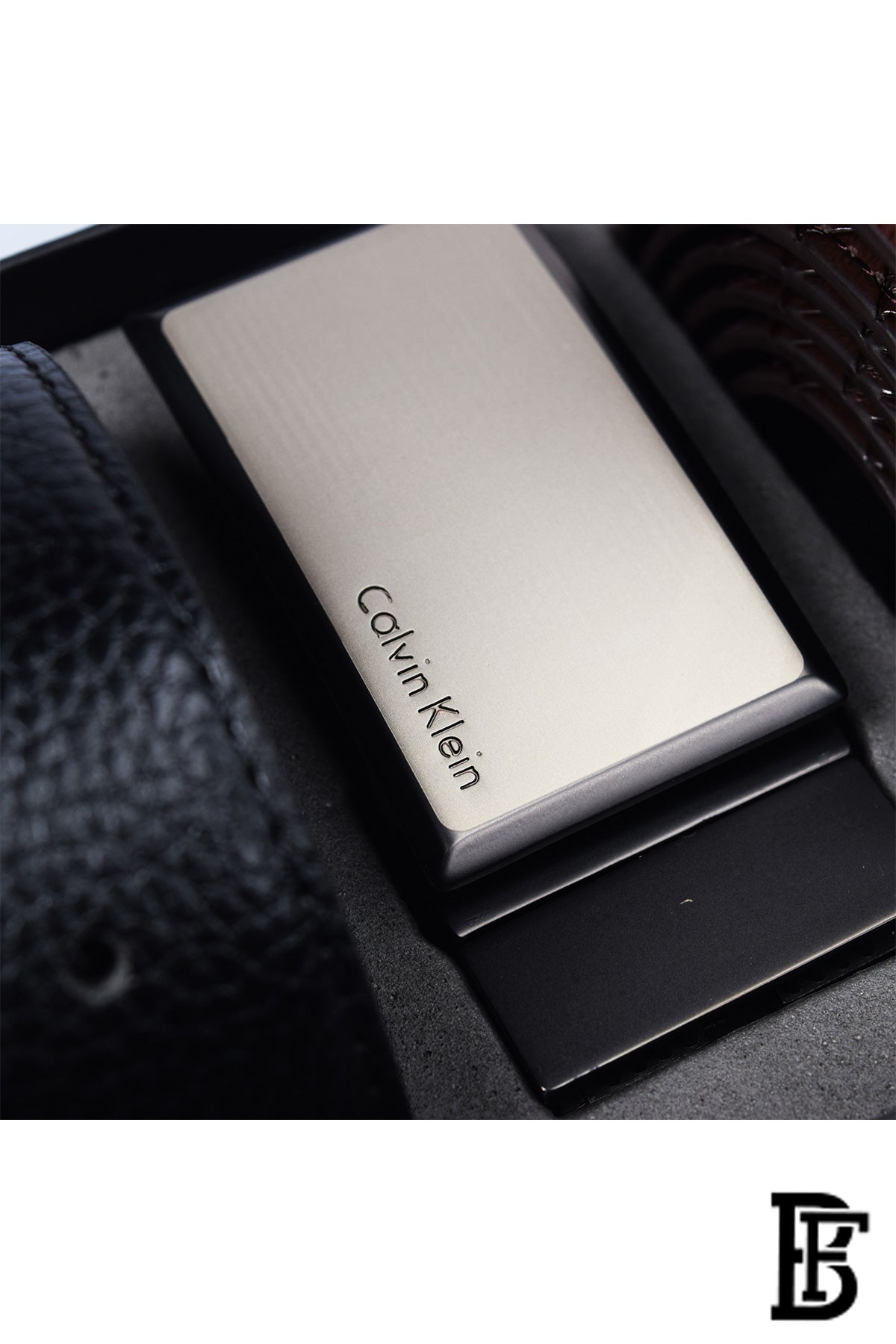 Calvin Klein Belt Black Genuine Black and Brown image 4