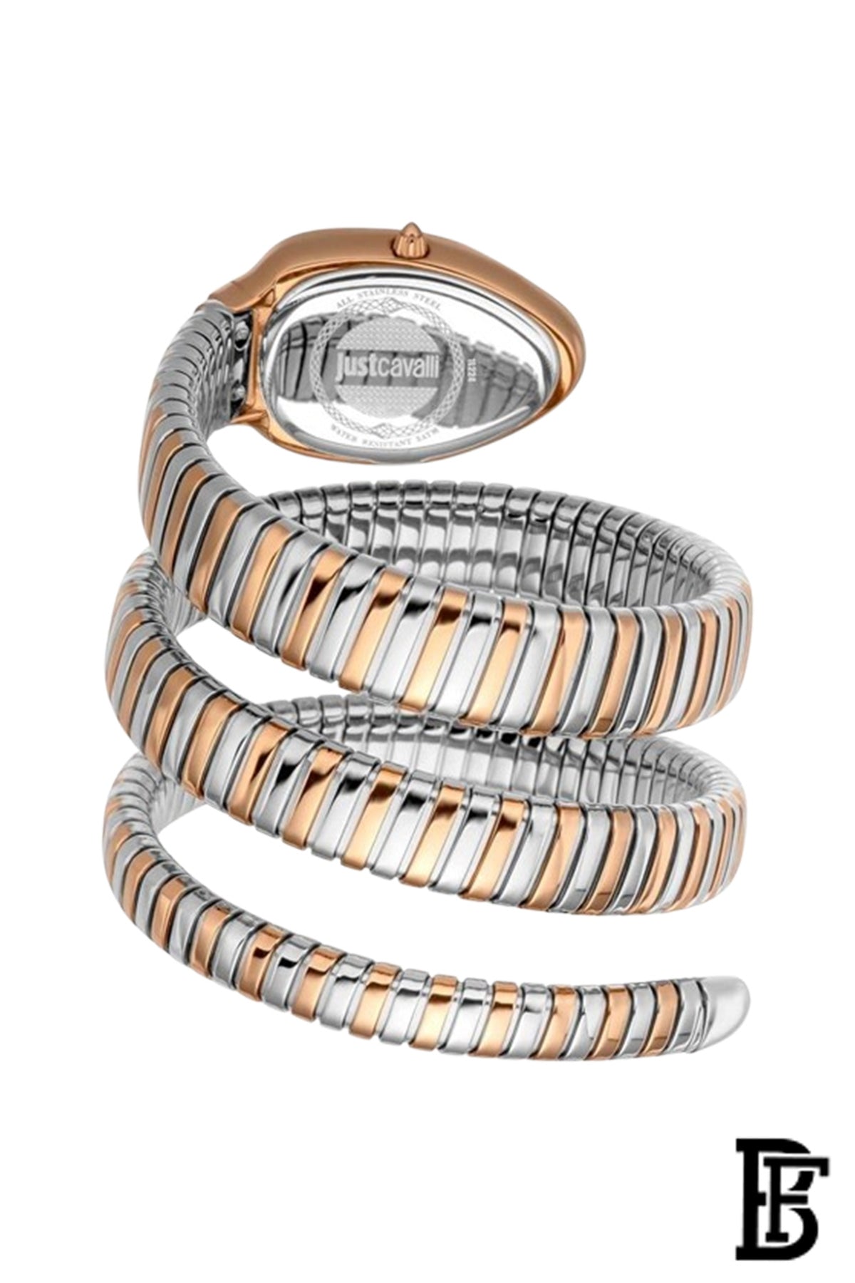 Just Cavalli Women's Watch with Two-Tone Silver and Rose Gold Metal Strap, 3 ATM, JC1L224M0085, Analog image 3