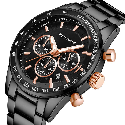 MINI FOCUS Men's Stainless Steel Chronograph Watch mf0187g.04