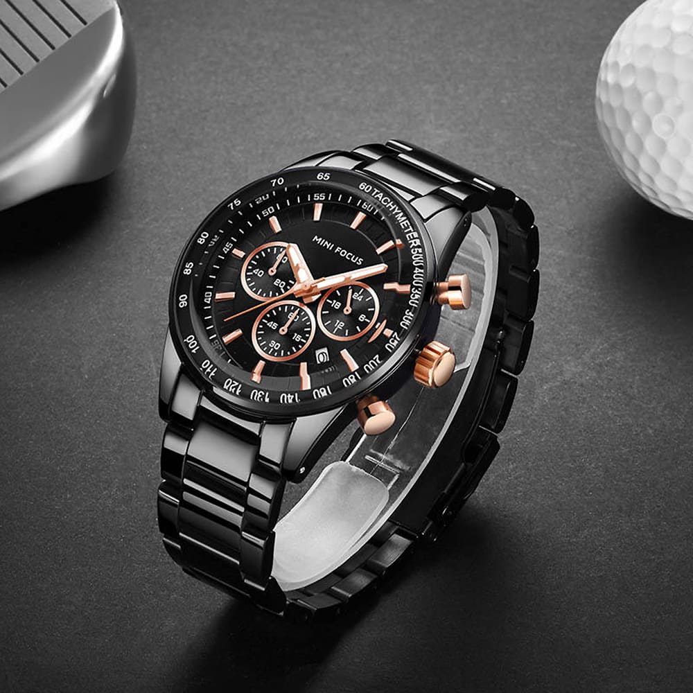 MINI FOCUS Men's Stainless Steel Chronograph Watch mf0187g.04