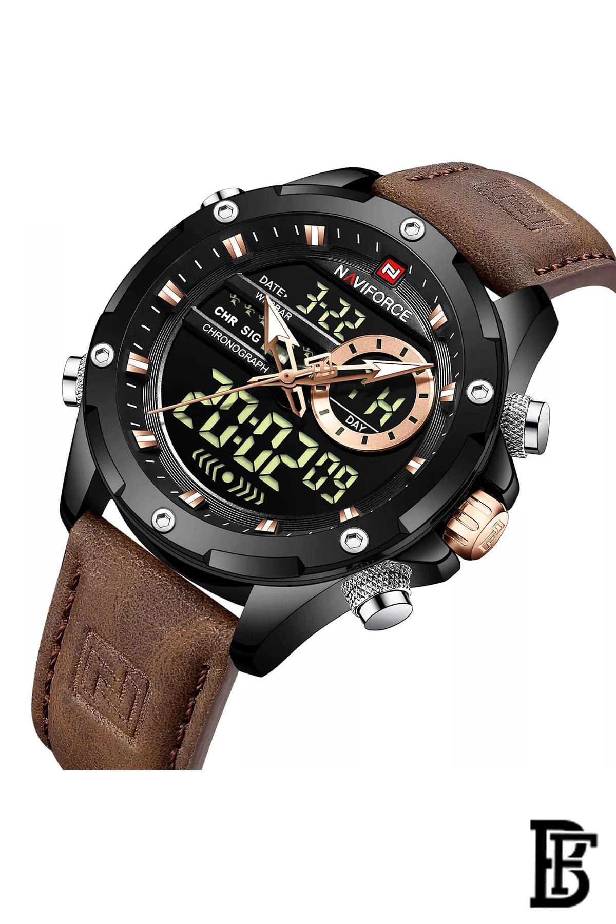 Naviforce NF9208  BBD.BN   Men's Analog Leather Watch image 2