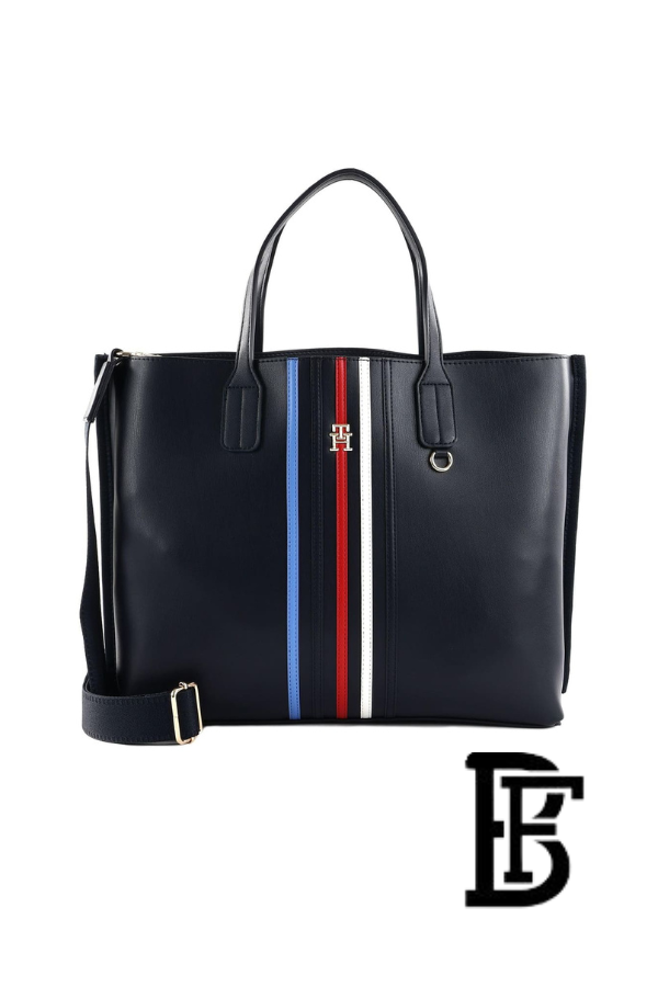 Tommy Hilfiger Navy Blue Leather Women Handbag and cross Aw0Aw16409 – Elegant Everyday Crossbody and hand image 0