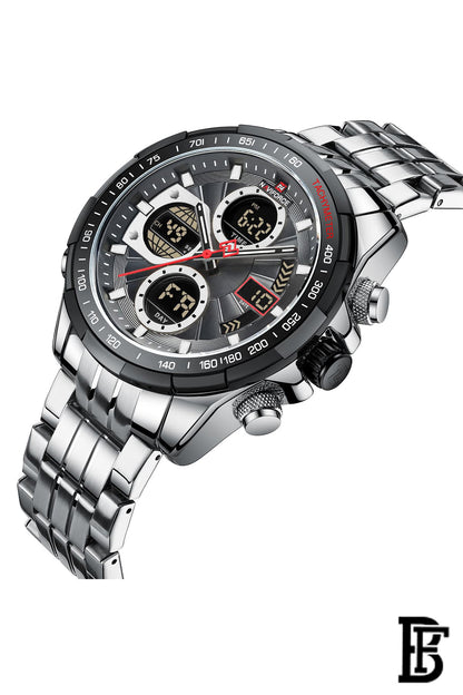 NAVIFORCE NF9197S S/B/GY     MEN'S Stainless Steel Analog Wrist Watch image 2