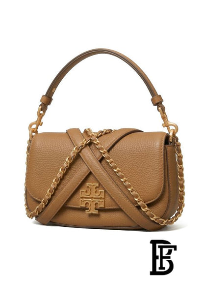 Tory Burch Brown Leather Women Handbag 138772  – Elegant Everyday Shoulder Bag image 4