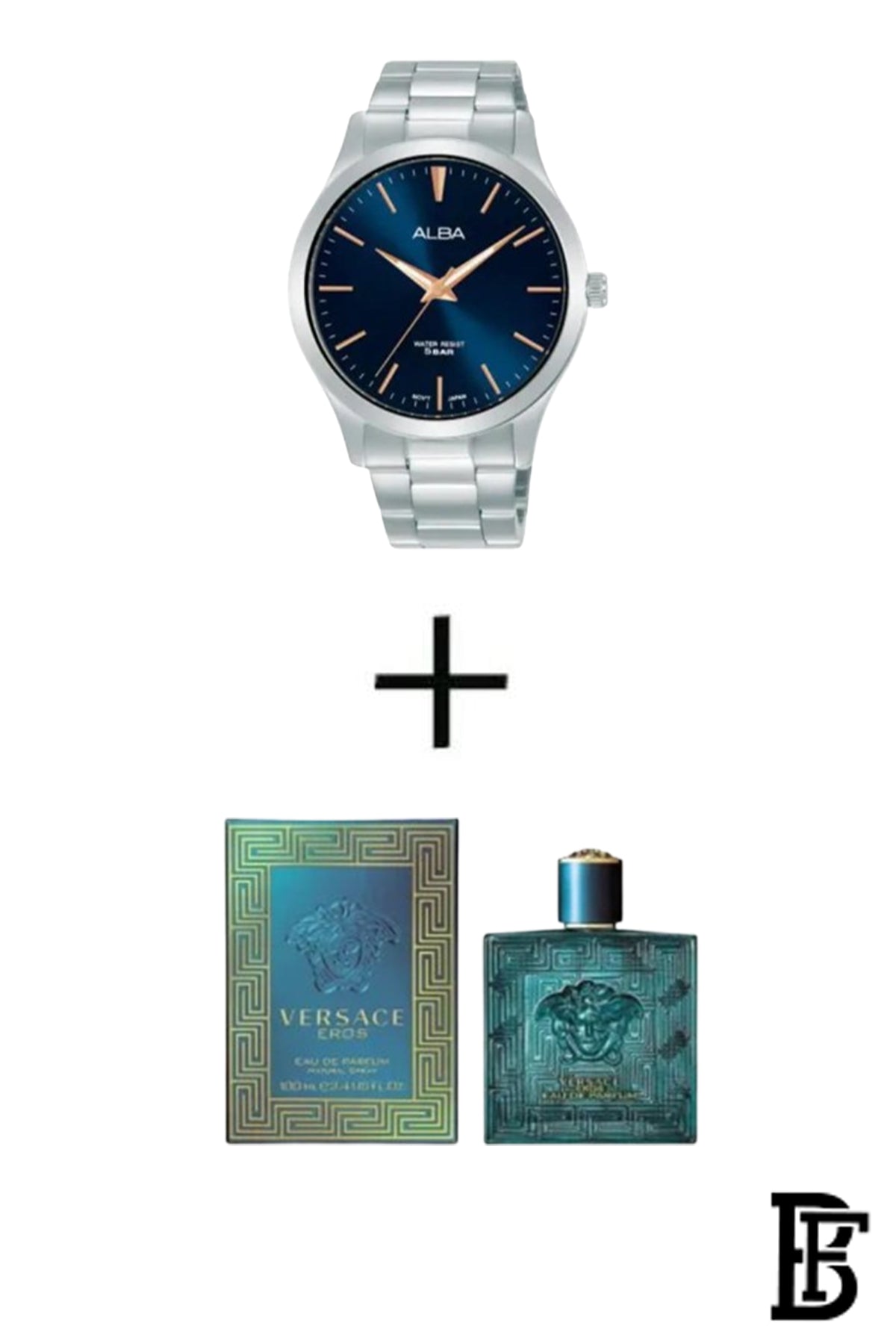 Alba ARSZ01X Men's Stainless Steel Quartz Analog Wrist Watch      Warranty from Elaraby Group + Gift Versace Eros For Men PU100 image 1