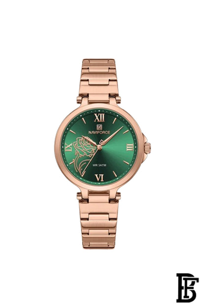 Naviforce NF5060 RG/GN   Women's Analog Stainless Steel Watch image 0