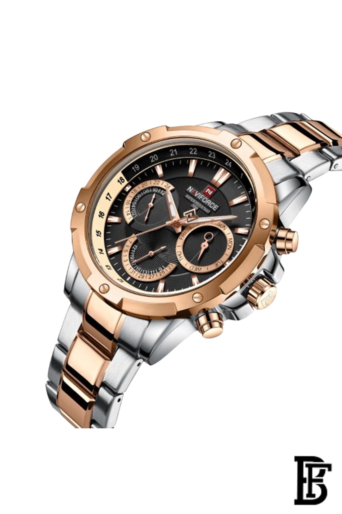 Naviforce NF9196S S/RG/B Men's Analog Chronograph Watch image 2