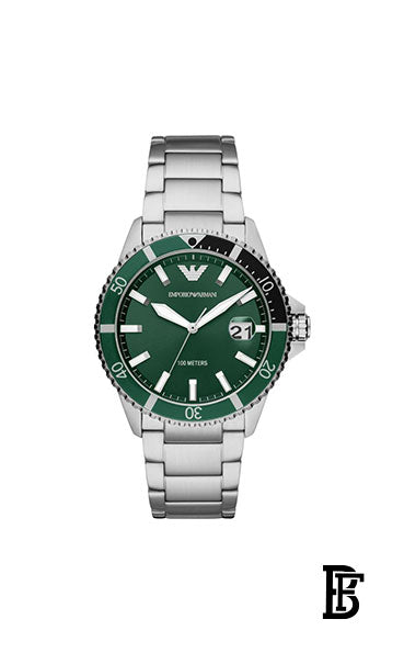 EMPORIO ARMANI Men's Diver Water Resistance Stainless Steel Analog Watch AR11338 + Gift perfume tester 30 ml image 2