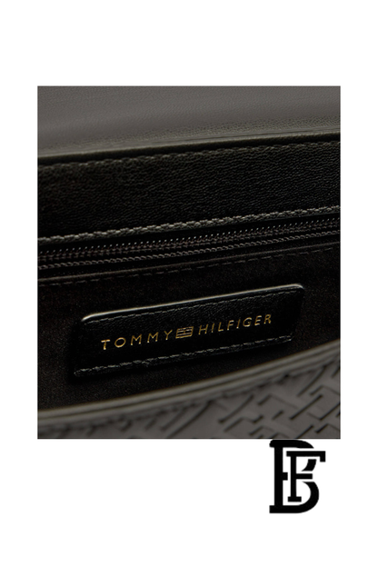 Tommy Hilfiger Black Leather Women Handbag and cross Aw0Aw18002 – Elegant Everyday Crossbody and hand image 6