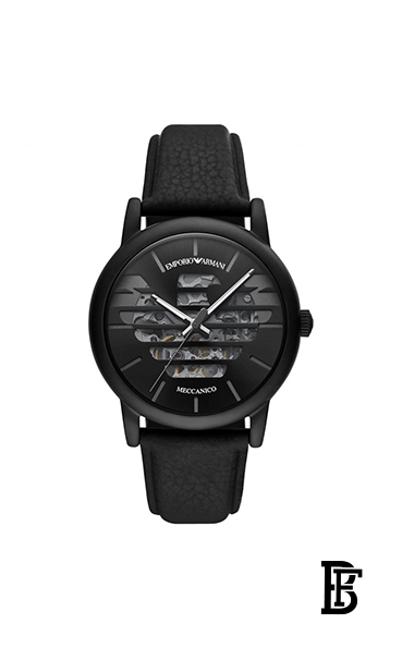 EMPORIO ARMAN IMen's Luigi Water Resistance Leather Analog Watch AR60032 - 43 mm - Black image 0