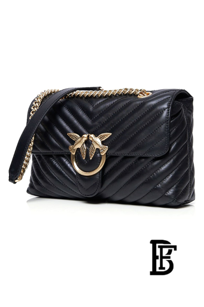 Pinko  Black Leather Women Handbag Pltt 1P22Z3 A03Z Z99Q  – Elegant Everyday Shoulder Bag image 3