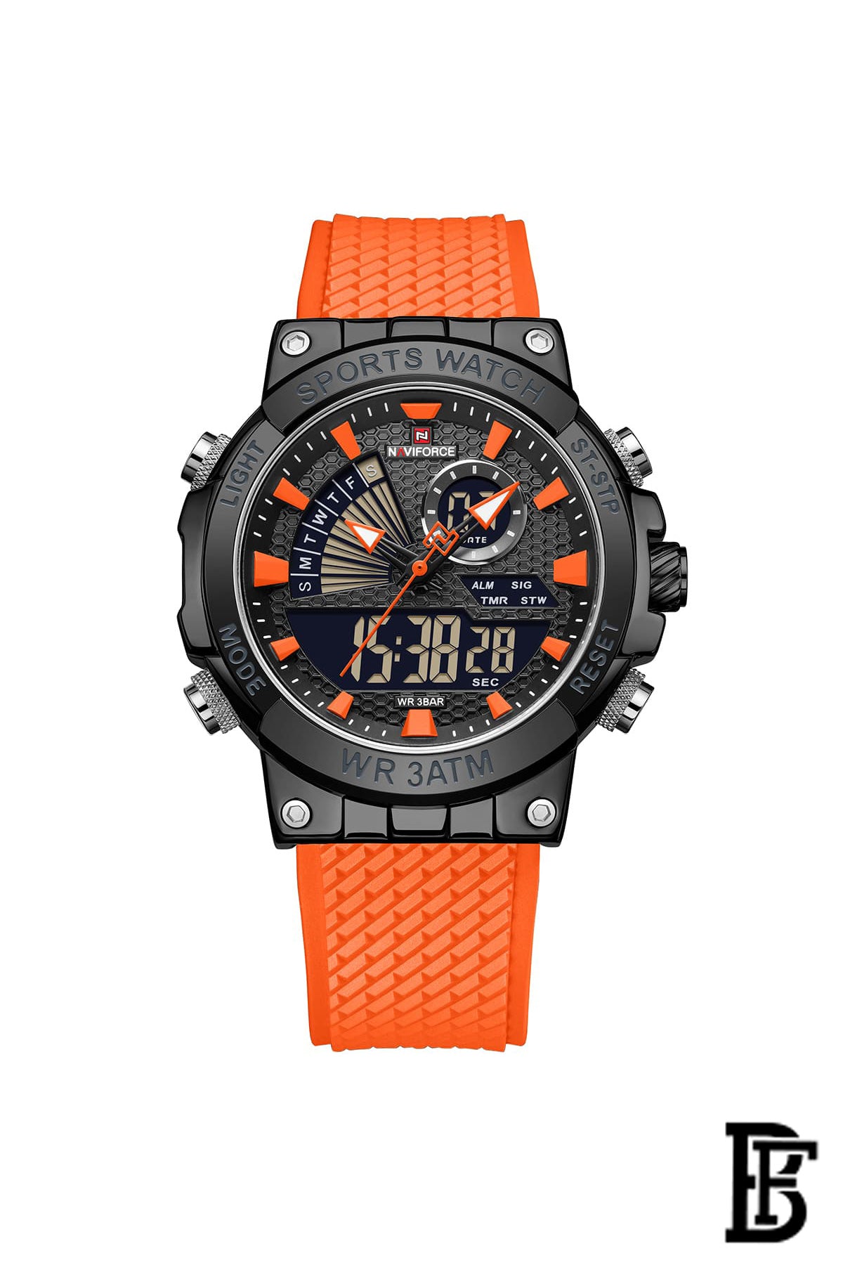 Naviforce NF9219 B/O/O    Men's Analog Leather Watch image 0