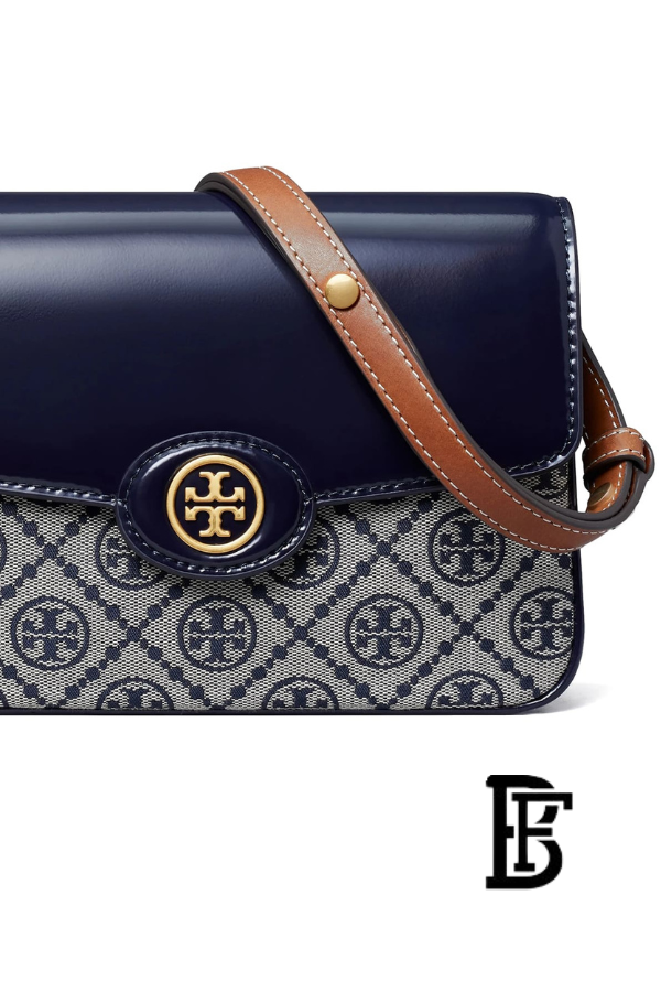 Tory Burch Blue Leather Women Handbag 152306 405 – Elegant Everyday Shoulder Bag image 5