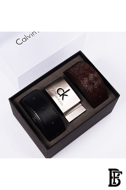 Calvin Klein Belt  Black Genuine Black and Brown image 1