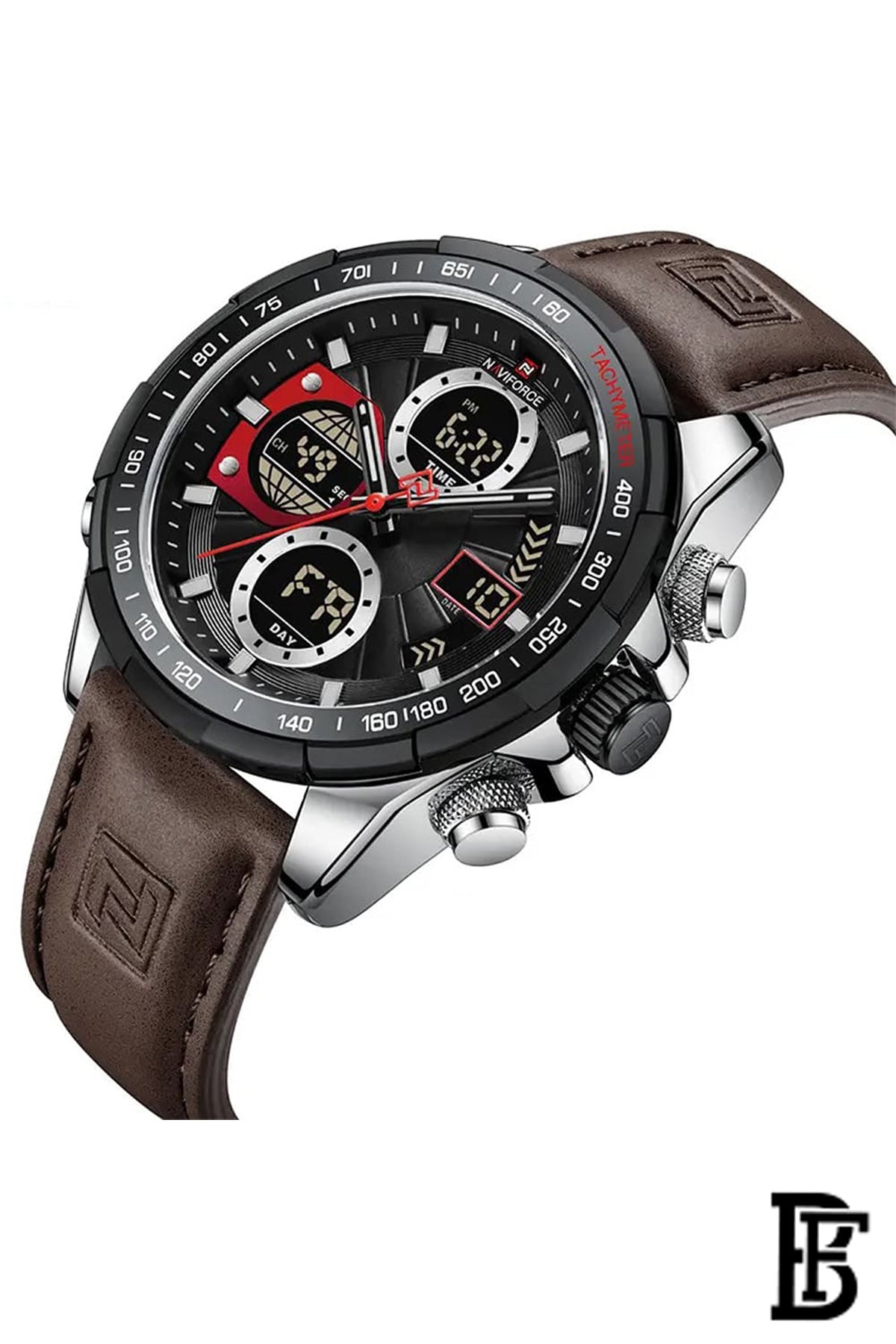 Naviforce NF9197L S/B/D.BN       Men's Analog Leather Watch image 2