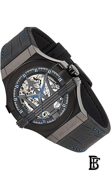 MASERATI Men's Leather Analog Watch R8821108009 image 4
