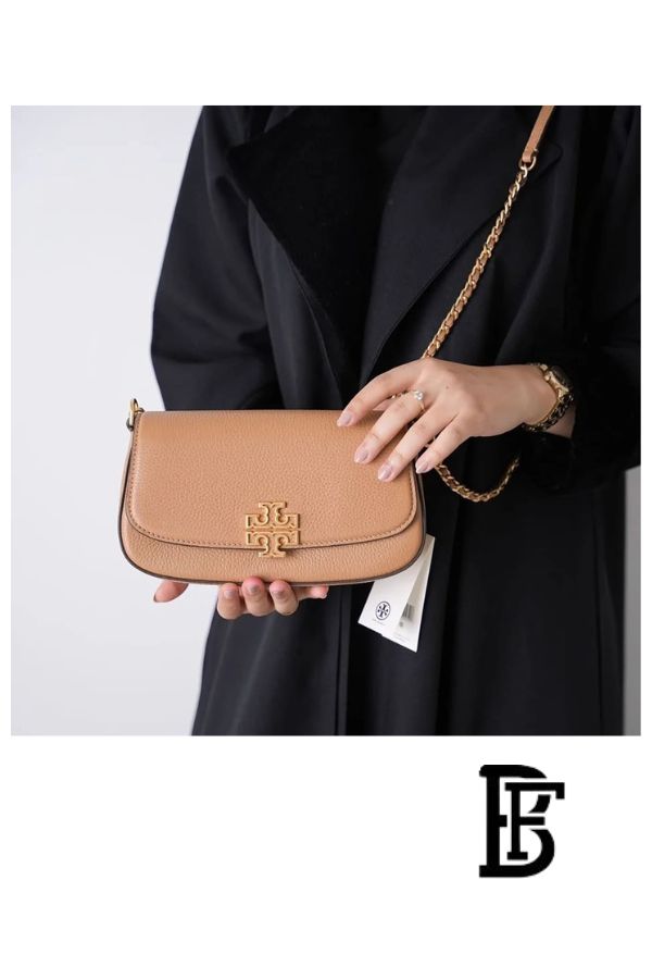 Tory Burch Brown Leather Women Handbag 138772  – Elegant Everyday Shoulder Bag image 11