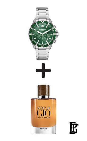 EMPORIO ARMANI Men's Chronograph Round Shape Stainless Steel Wrist Watch - AR11500 - 43 mm + Gift perfume tester 30 ml image 1