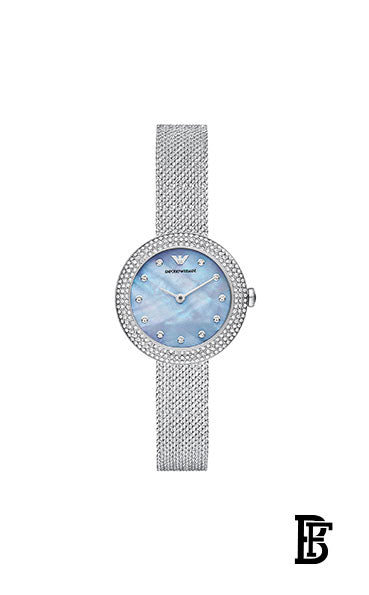 EMPORIO ARMANI Women's Analog Wrist Watch AR11380 - 30 mm - Silver + Gift perfume Tester 30 ml image 2
