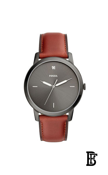 FOSSIL FS5479 Men The Minimalist 3h Leather Analog Watch + Gift perfume tester 30 ml image 2