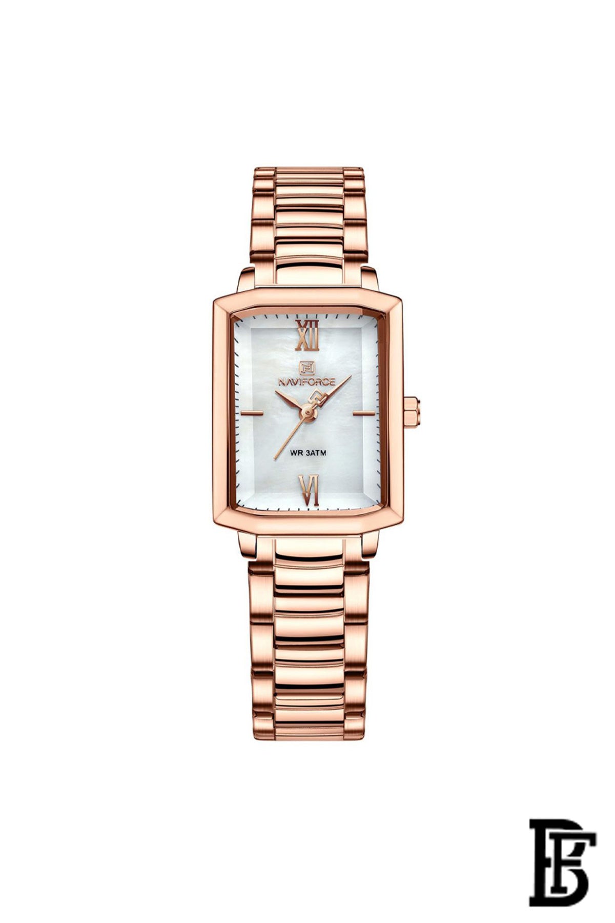 Naviforce Women Analog Watch With White Dial & Stainless Steel Bracelet, NF5039S RG/W/RG image 0