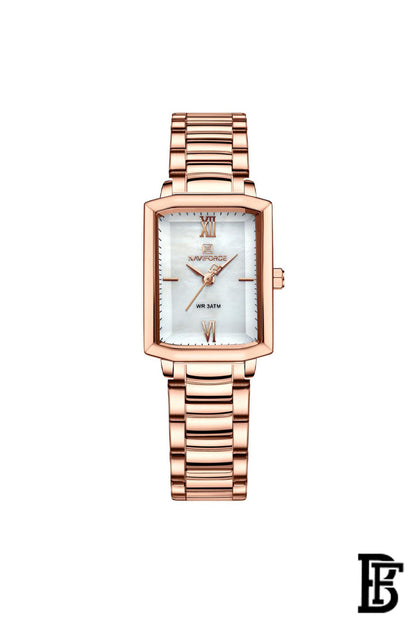 Naviforce Women Analog Watch With White Dial & Stainless Steel Bracelet, NF5039S RG/W/RG image 0