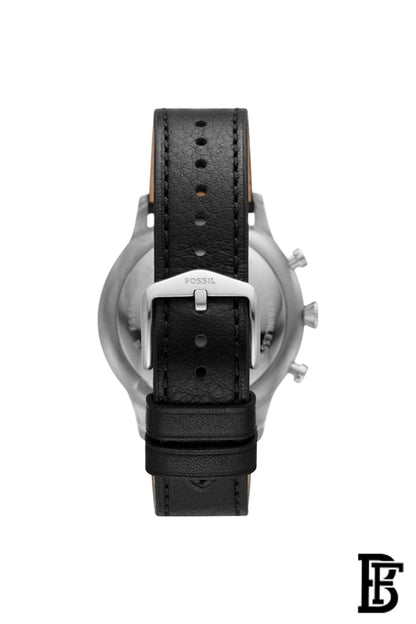 retro pilot chronograph quartz black dial men's watch fs5806 image 2