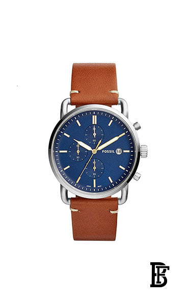 FOSSIL FS5401 Men's Leather Chronograph Watch + Gift perfume tester 30 ml image 2